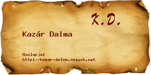 Kazár Dalma névjegykártya